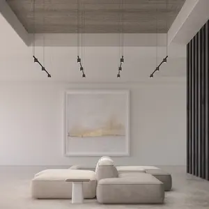 96" 1-Tier Linear Power Direct Mount Cylinder Luminaire for Atriums - Modern Design & Adjustable Lighting