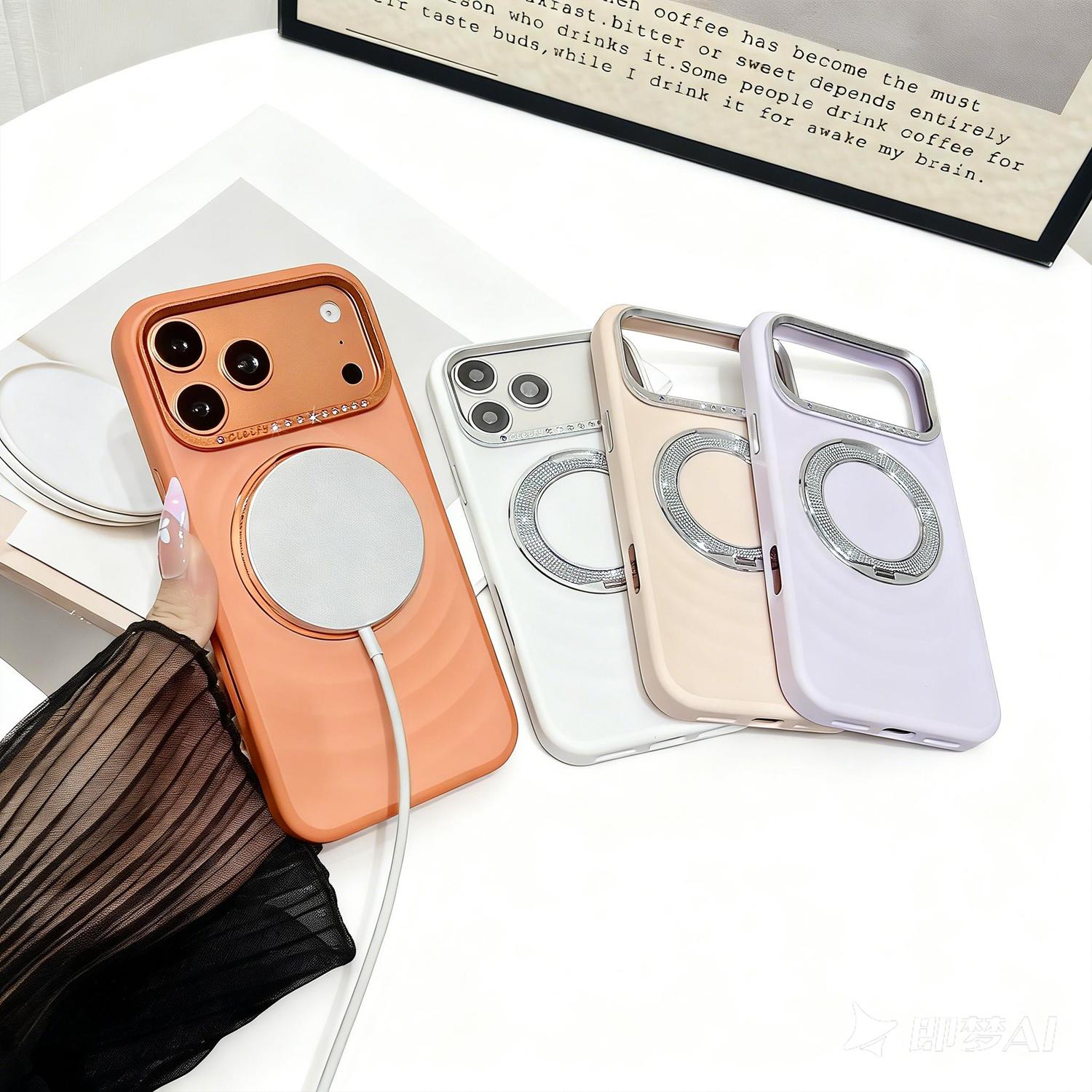 Radiant luxury Magnetic Phone Case for iPhone 17 Pro Max 17 Pro With Ring Holder, 360° Rotation Dual Sided Magnet Grip Cell Phone Ring Stand Finger Kickstand For Women Men Radiant luxury Magnetic Phone Case for iPhone 17 Pro Max 17 Pro With Ring Holder, 360° Rotation Dual Sided Magnet Grip Cell Phone Ring Stand Finger Kickstand For Women Men