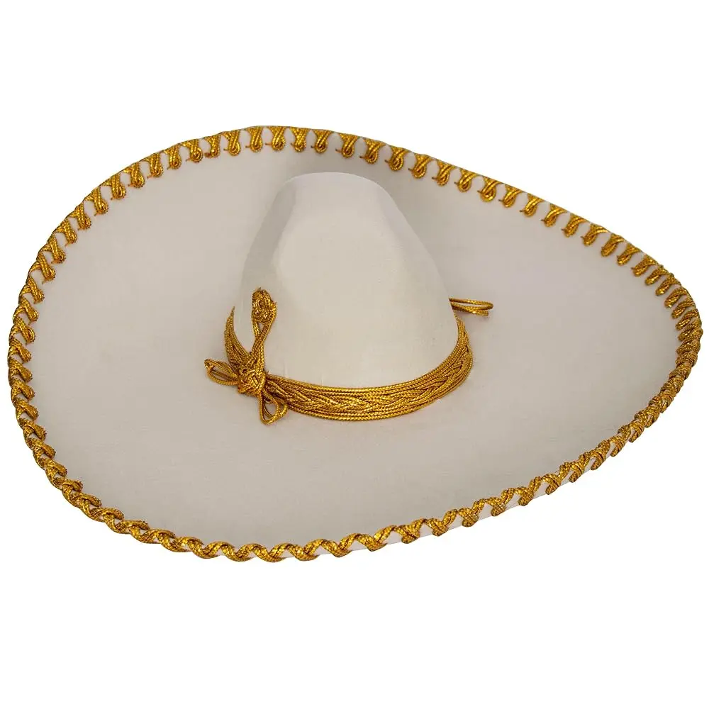 FESTMEX Mexican Sombrero Charro Hat for Adults, Mariachi Costume Accessory