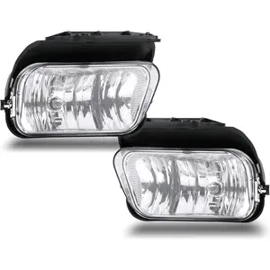 Car High Beam Fog Bumper Lamp Assembly with 9005 Bulbs, Polycarbonate Fog Lighting, Car Accessories, Direct Fit for 2003-2006 Chevy Silverado 1500/2500/3500/1500HD/2500HD, 2007 Classic & 2002-2006 Avalanche (Driver & Passenger Side), Accessories For Car