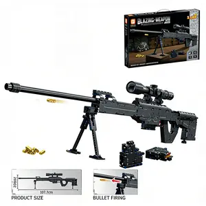 1400pcs Building Block Gun Set, High Difficulty Adult Assembly Toy, Perfect Halloween & Christmas Gift for Collectors Blasters