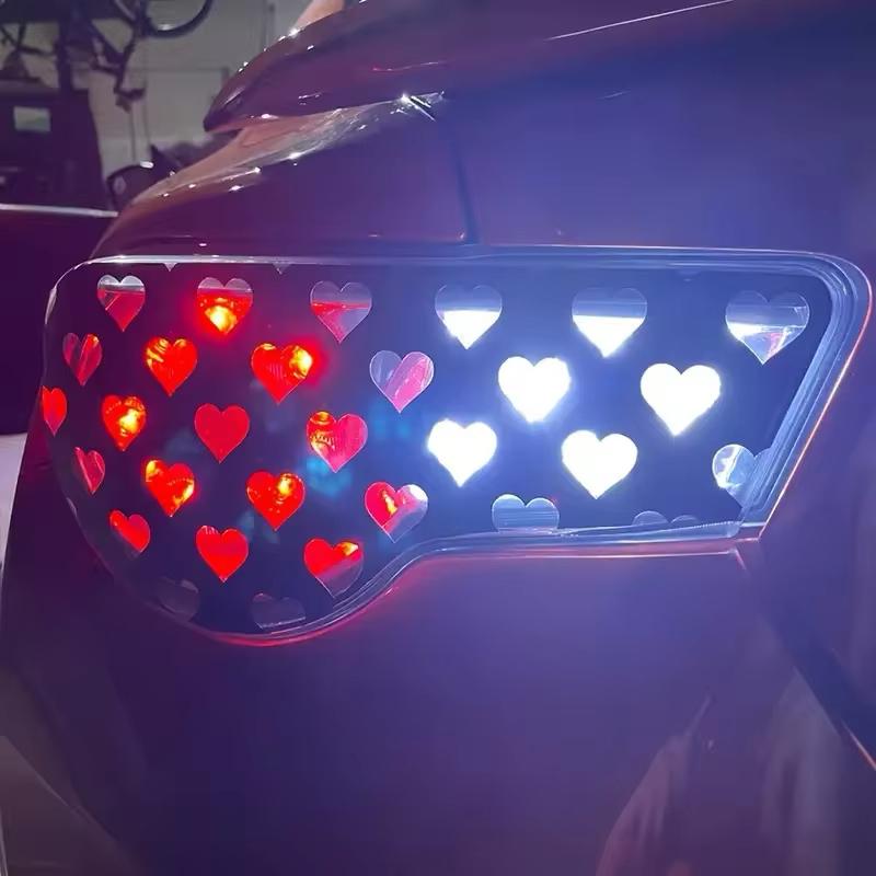 Love Heart Car Light Sticker, Taillight Decal for Cars, Cute Auto Exterior Decor for Girls, Waterproof Vinyl Sticker