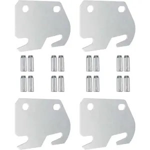 Bed Frame Hooks for Wooden Beds 4pcs Replacement Universal Bed Rail Hook Plates Parts Headboard and Footboard Heavy Duty Catch Hook for Bed Accessories