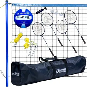 Park & Sun Sports  1 x 0.25 in. Volley Sport Badminton with Volleyball Combo Set