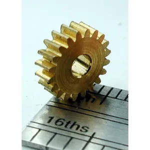 Northwest Short Line 14020-6 Reverse Worm Gear - Brass 3/32" Bore (.0937") -- 20 Teeth, 0.306 Outside Diameter, All Scales