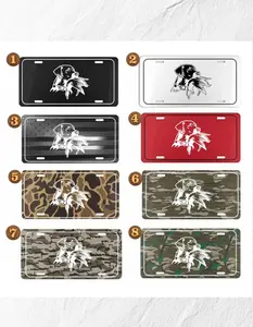 Hunting Dog License Plate - Labrador Camo Truck Plate - Rustic Wildlife Car Decor - Unique Gift for Lab Owners & Duck Hunters - 6x12 Inch
