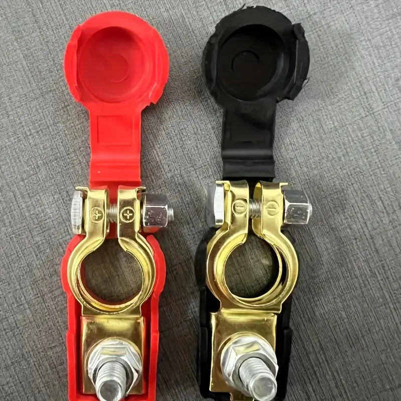 A Set Universal Negative & Positive Battery Cable Terminals - Car Parts Automotive Terminal Clamps Connectors Inner Diameter 17-18mm