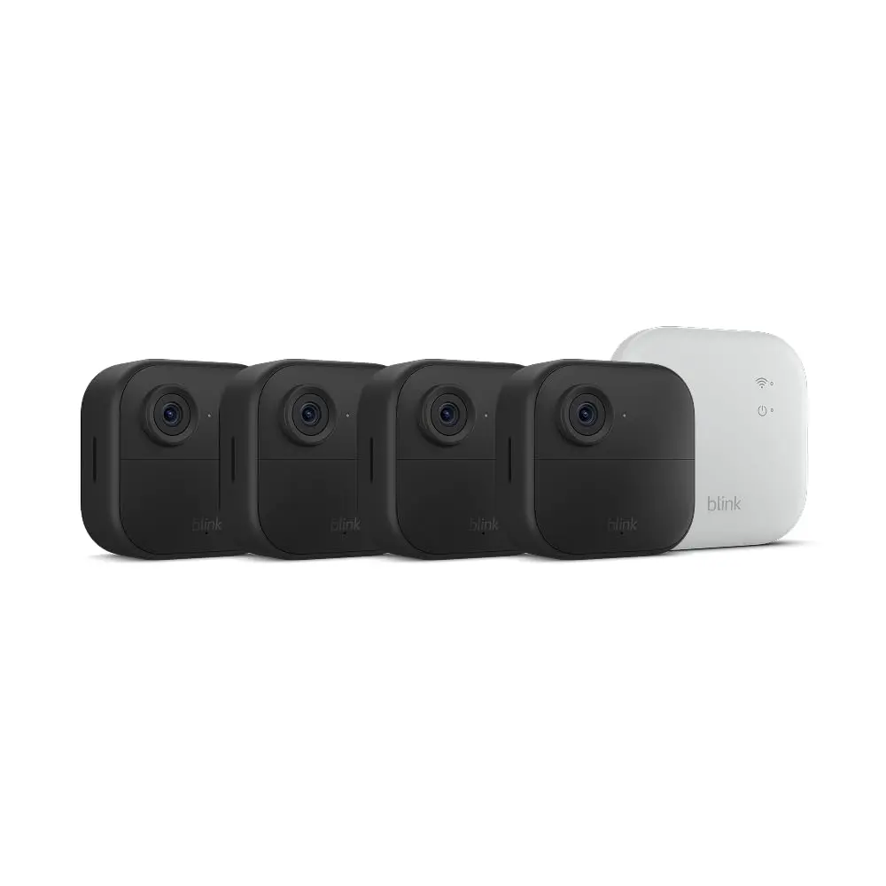 Blink Outdoor 4 XR Wireless Smart 1080p Security Camera with Two Year Battery Life – 4 Camera System