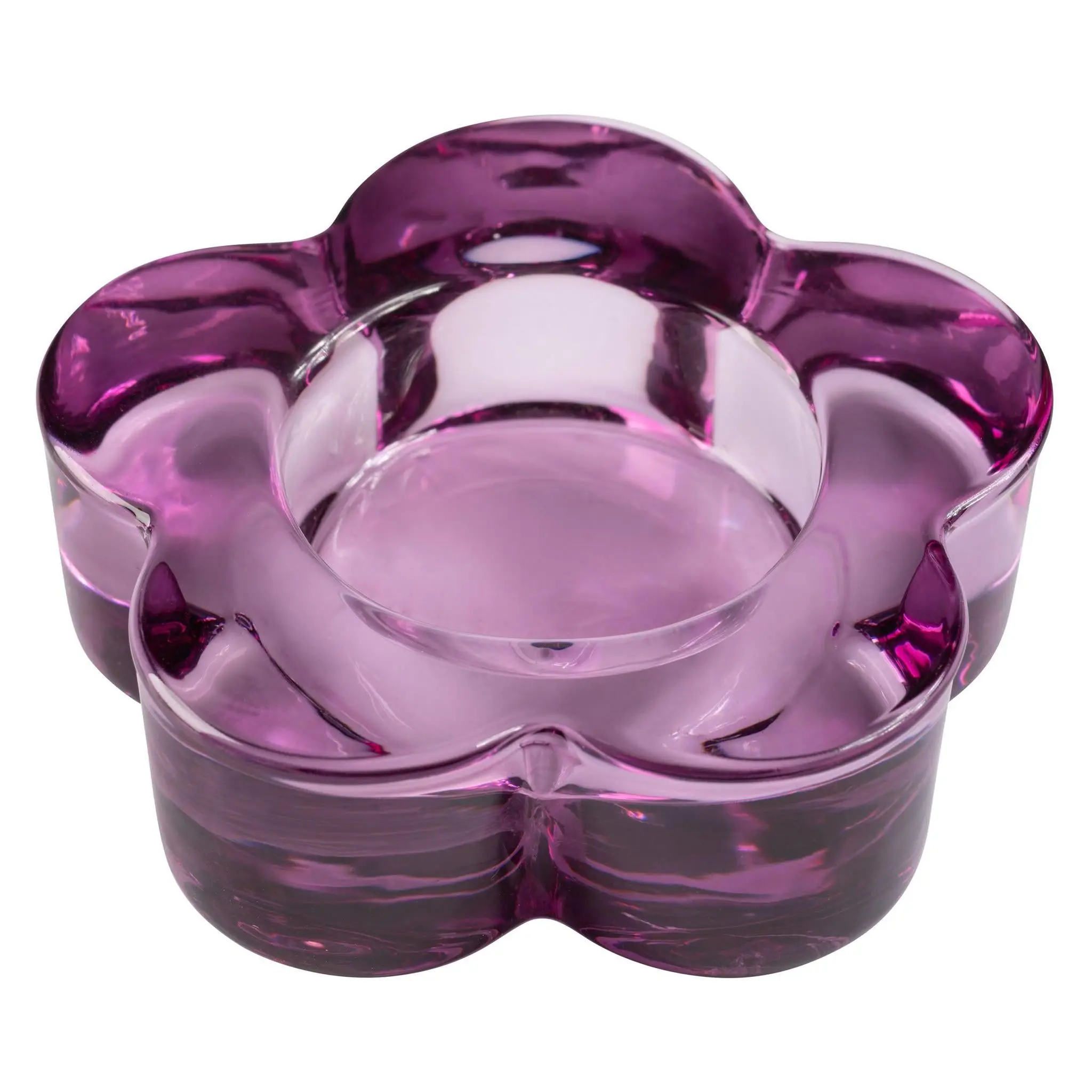 Glass Flower Tealight Holder Glass Flower Tealight Holder