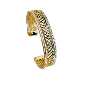 Fall SALE I Bangle Bracelet, Adjustable Bangle, Gold Filled Tri Color bangle By Advs, Gold Jewelry Now On SALE!!!