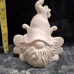 Buzz Bee Bumble Gnome 8" Ceramic Bisque, ready to paint