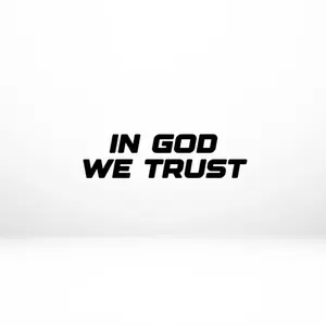 "In God We Trust" Car Vinyl Decal - Durable Automotive Exterior Sticker Accessory for Car Body Decoration