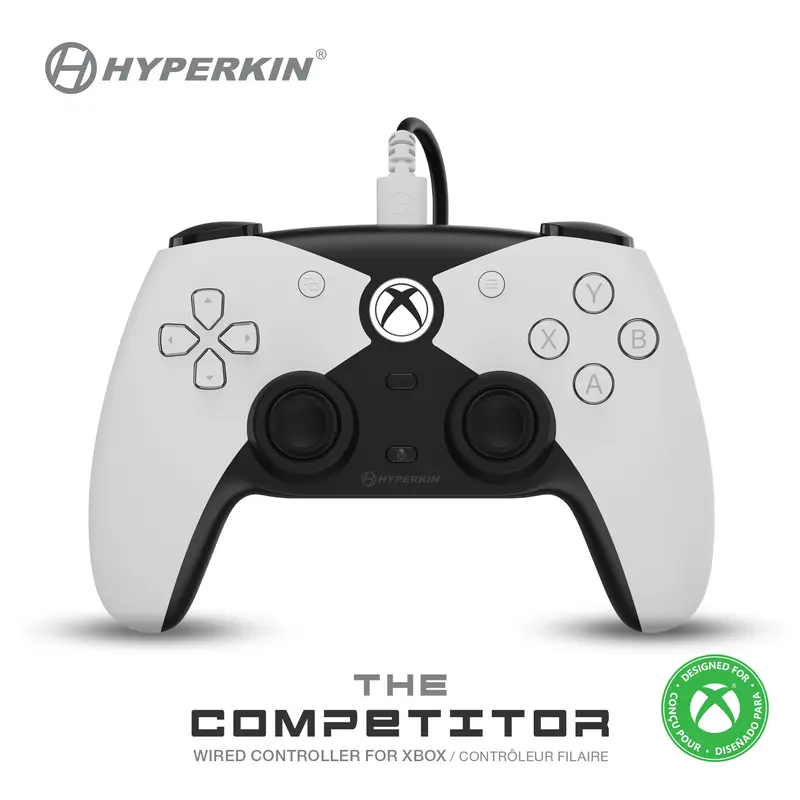 Hyperkin Duke Wired Controller for Xbox Series X|S/Xbox One/Windows 10/11  with 3.5 Headphone Jack, USB C, Vibration, Plug n Play Button - TikTok Shop