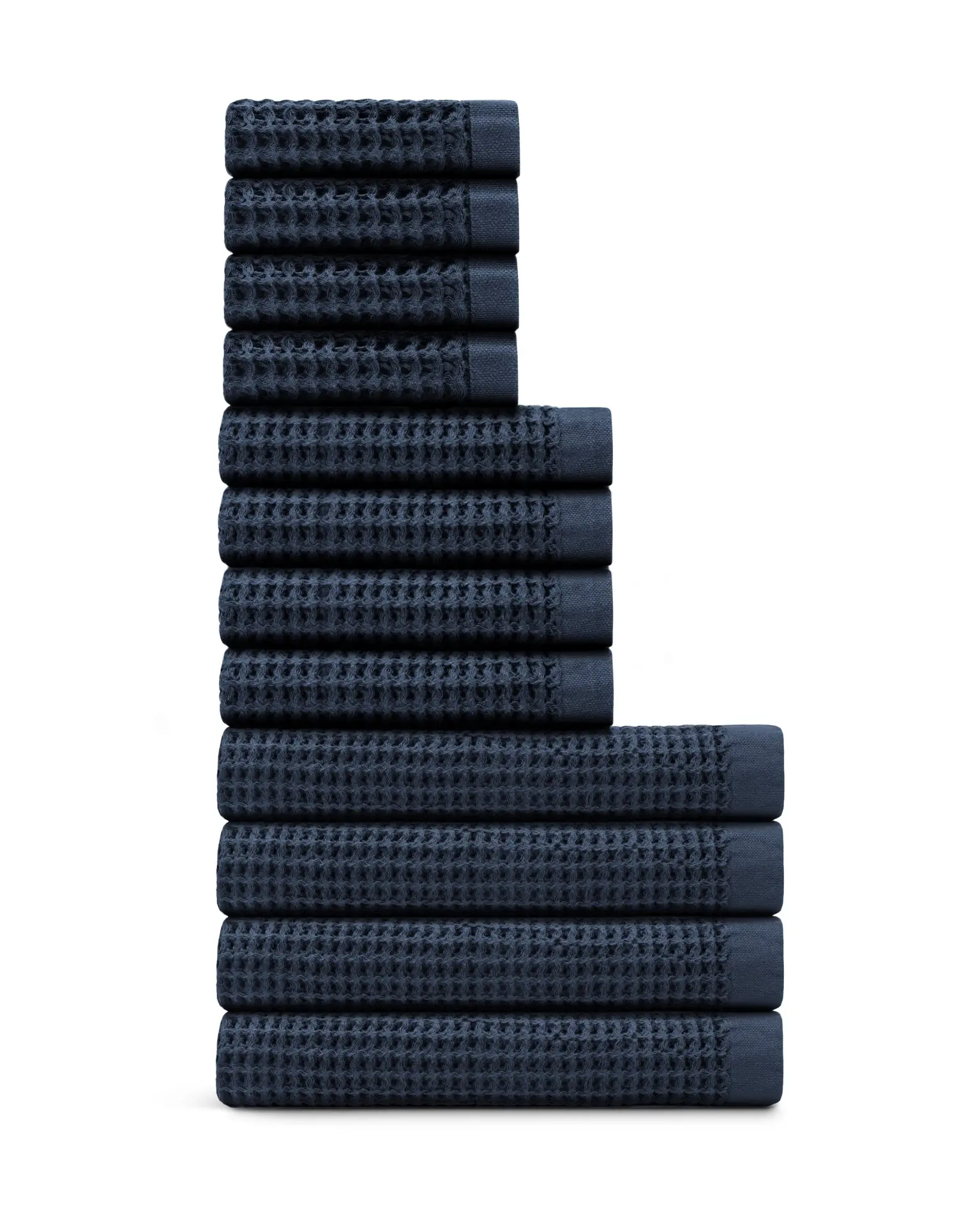 Supima Waffle Towel Set, 12-Piece Bath Sheet & Hand Towel Move-In Bundle
