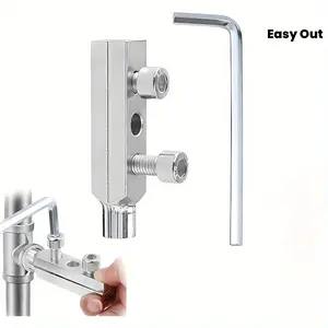 Broken Pipe Extractor Tool for Damaged Bolt and Faucet Removal, Pipe Screw Remover and Easy Out Valve Extractor Set for Stripped and Threaded Broken Pipe Repair, with Storage Case and Hex Wrench