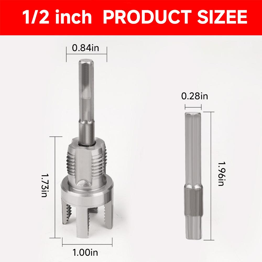 2pcs 1/2 inch 3/4 inch PVC Thread Cutting Tool Inner & Outer Pipe Threading Tools Dual Function Electric Drill Compatible PVC Plastic Pipe Threading Machine Kit for Home Repair Precision Carbon Steel NPT Pipe Tap Set external pipe high speed