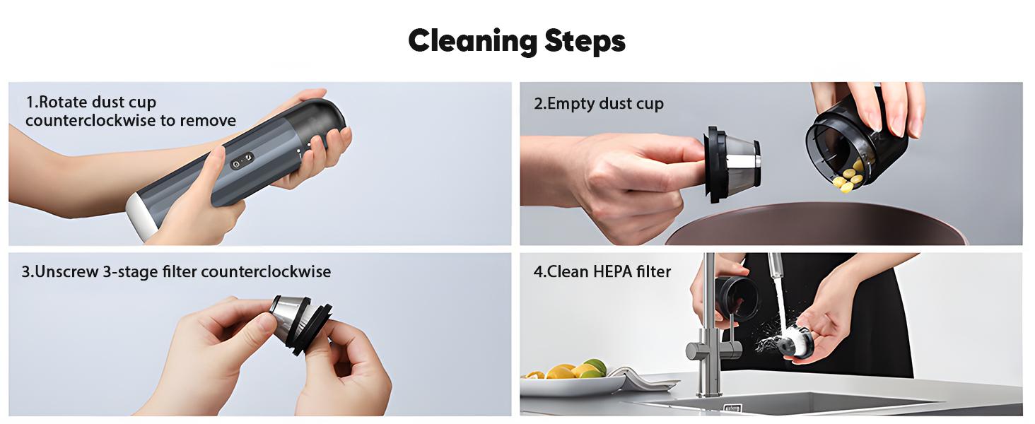 Car Vacuum Cleaner, Compact Home and Car Handheld Vacuum Cordless with Several Crevice Tool, Rechargeable 10,000PA High-Power with 80ml Dust Cup, Lightweight, Portable Mini Vacuum for Car, Home, Pet Hair Car Vacuum Cleaner, Compact Home and Car Handheld Vacuum Cordless with Several Crevice Tool, Rechargeable 10,000PA High-Power with 80ml Dust Cup, Lightweight, Portable Mini Vacuum for Car, Home, Pet Hair