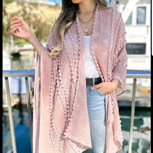 Rose textured kimono cardigan Casual