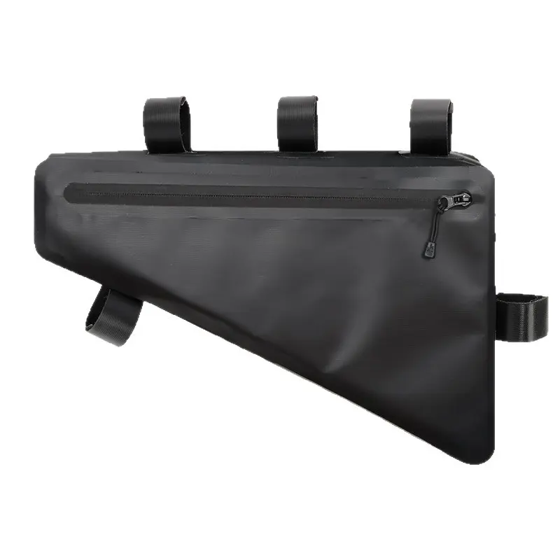 Adult Waterproof 500D PVC Triangle Bicycle Top Tube Frame Bag - 35x23x8cm Large Capacity, 5-Point Secure Mounting, Adjustable Straps, Durable&Long-Lasting Build, Universal Fit for Road, Mountain, Hybrid Bikes, Daily Commutes, 0.32Kg