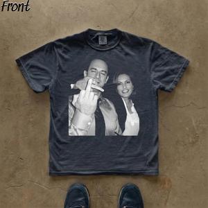 Gildan Men's Vintage Law & Order SVU Elliot & Olivia Round Neck Shortsleeve Tshirt, Menswear, Casual Men's Stuff, Funny Graphic Streetwear Top (Biker Black)