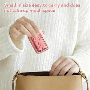 2pcs Automatic Oral Floss Dispenser Box, Portable Lightweight Mini Interdental Flosser, Ultra-Fine Floss Picks, Toothpick Storage Case, Daily Travel
