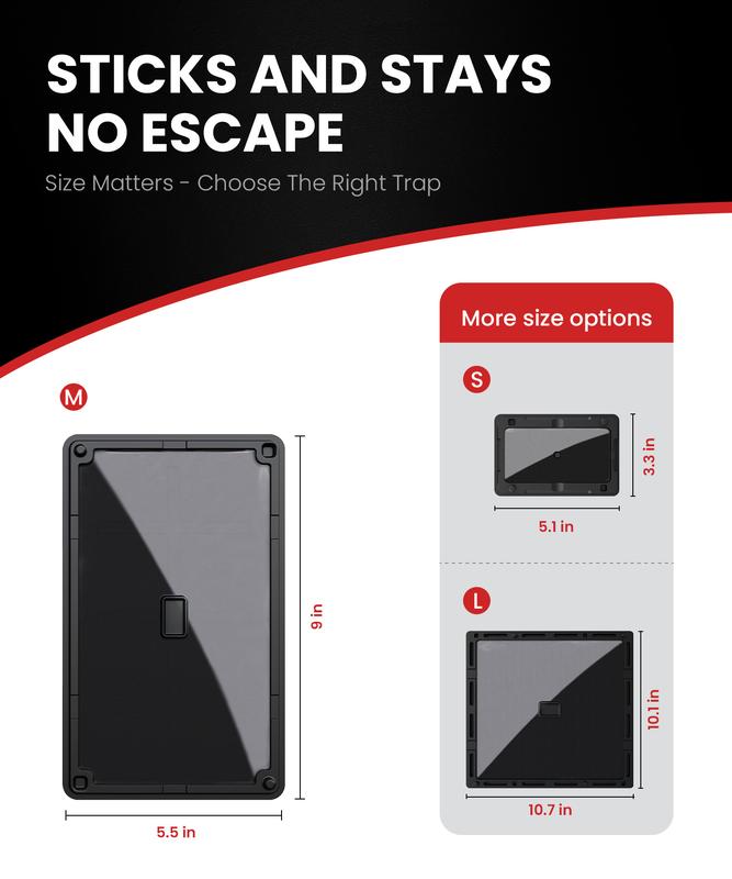 WowCatch Mouse Traps Non Toxic Sticky Rat Mice Glue Boards Pet Safe Pest Control for Roaches Crawling Insects and Other Household Pests Strong Adhesive Trap Pads Ideal for Home House Kitchen Garage Basement and Warehouse Indoor Pest Control Solution