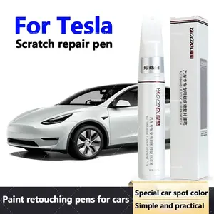 Everything Is Solar For Tesla Model S 3 X Y Car Paint Repair Pen Car Touch-up Pen Black White Tesla Wheel Paint Repair Agent Paint Repair Set