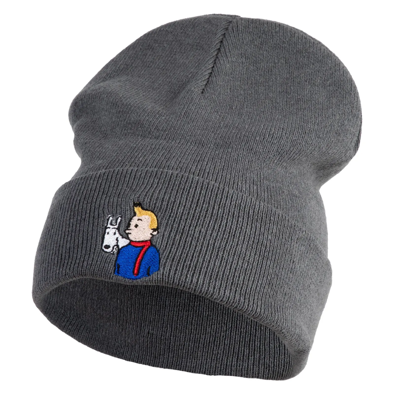1929 Tintin and Snowy Embroidered Big Size Long Beanie