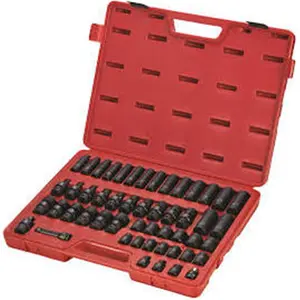 212 MAIN 51-Piece 3/8" Drive Metric Socket Wrench Set, Expanded Size Socket Combination Tool, Wrench Kit with Tool Storage Kit for Home Improvement Electrical Needs, Metric Range