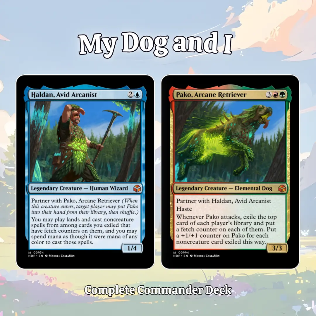 Proxy 100+ Card Commander Deck Haldan Avid Arcanist Pako Arcane Retriever Premium Voltron Fetch Ready to Play Magic Style Deck Perfect Gift for Collectors and Card Players