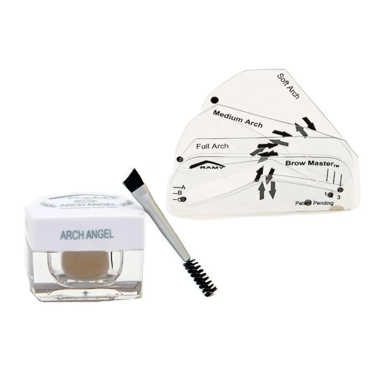 Complete Eyebrow Shaping Kit for Smooth, Perfect Brows - Set Includes Waterproof Brow Gel, 3 Arch Stencils, and a Double-Ended Makeup Brush, Makeup Brushes, Adjustable, Eyebrow Templates, Apply Precisely, Cosmetic Set, Brow Master