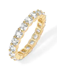 PAVOI 14K Gold Plated Rings with Cubic Zirconia Love - 4mm Stackable for Women - Gold Rings PAVOI 14K Gold Plated Rings with Cubic Zirconia Love - 4mm Stackable for Women - Gold Rings