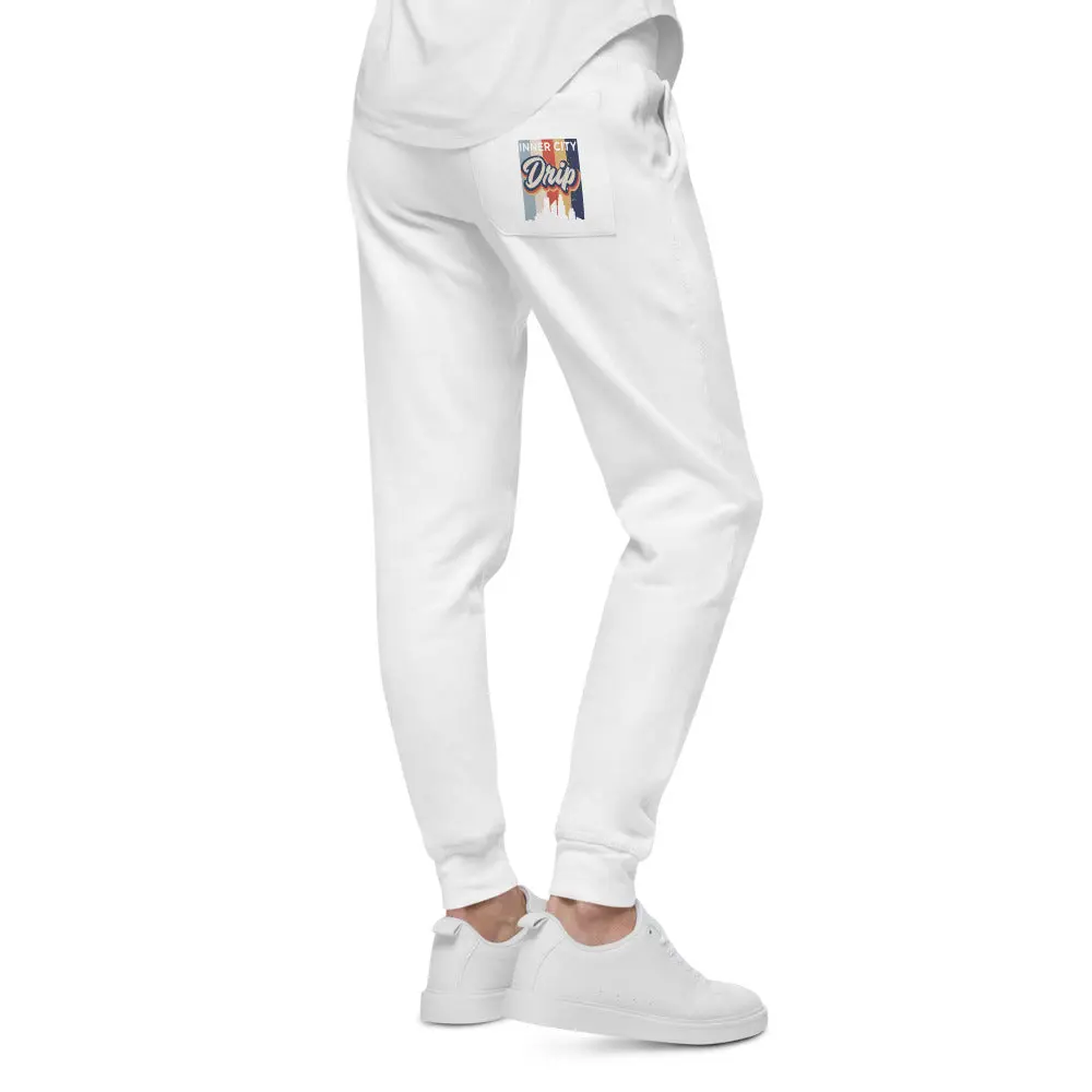 Inner City Drip Back Pocket Logo Unisex fleece sweatpants (4 Colors Available)