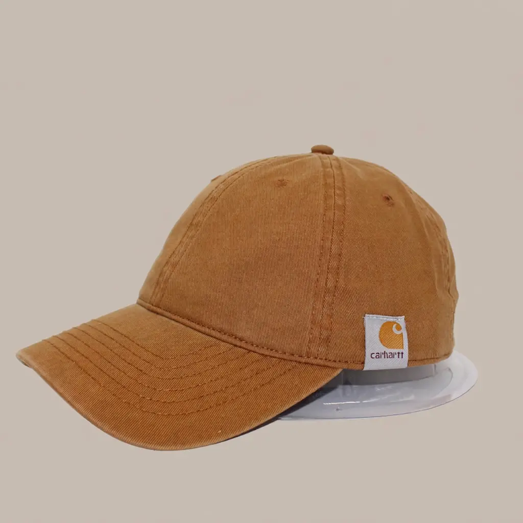 Washed Cotton Soft Top Baseball Cap, Retro Curved Brim Side Patch Label Dad Hat Adjustable Casual Street Hats for Men Women