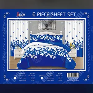 Ruvanti 100% Cotton Percale 6 Pcs Sheet Set – Ultra Soft Hotel-Quality Bedding with Deep Pockets, Breathable, Elegant Design, Soft Touch, OEKO-TEX Certified