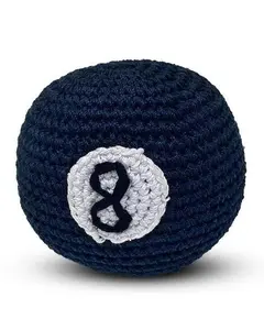 Corner Pocket Crochet 8-Ball Dog Toy