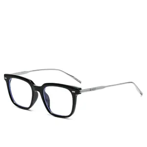 Lyrasses 2.0Horizontal line Black Square Glasses  Anti-Blue Light & Anti-EyeStrain | blue light blockage  Unisex Fashion FramesTrendy Daily Accessory |ldeal for Gifting