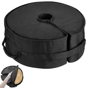ColourTree Umbrella Base Weight Sand Bag Fillable 92 lbs, Outdoor Sandbag with Side Slit, Patio Beach Parasol Stand, Removable Black
