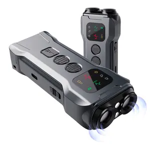 Ultrasonic Dog Repeller with LED Flashlight, Double-Head Bark Deterrent for Pet Training, Outdoor Safety Device in