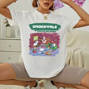 Underground Pixel Adventure Chill & Cozy TShirt, Inspired by Undertale, Cozy Room Aesthetic Sweatshirt, Retro Cartoon Skeleton Graphic Hoodie, Cute Gamer Vibes Outfit, Indie RPG Fan Gift