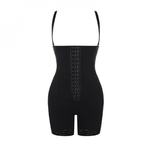 Women'S Fajas Colombian Shapewear Bodysuit, Body Shaper Jumpsuit Tummy Control Butt Lifter Zipper Crotch, High Compression, Body Sculpting Compression, Adjustable Hooks Waist Trainer, Suitable For Daily Wear Or Party