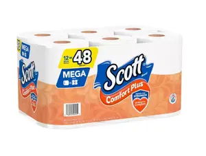 Scott Mega Roll Comfort Plus Toilet Paper (425-Sheets Per Roll 12 Rolls Per-Pack)