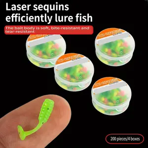 100pcs/ 2 boxes and 200pcs/ 4 boxes laser- cut reflective fish attractant micro lure