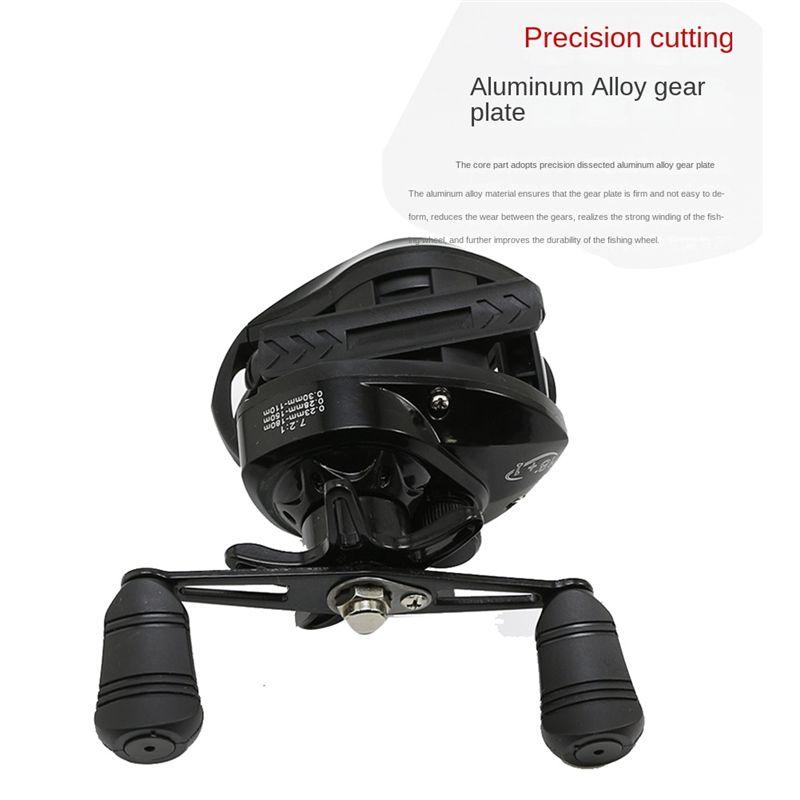 Water Drop Wheel Fishing Baitcasting Reel 18+1 Shaft 7.2:1 High Gear Metal Line Cup Sea Jig Wheel Left Hand