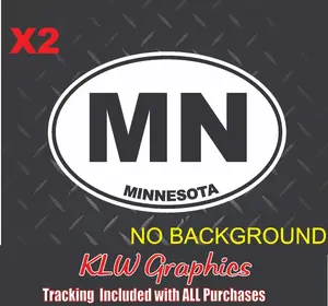 Minnesota Oval Black White Full Color Vinyl Decal Sticker State Car Diesel Truck Home MN USA Midwest