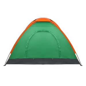 2-Person Waterproof Camping Dome Tent for Outdoor Hiking Survival Orange & Green