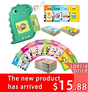 Toddler Toys Talking Flash Cards， Learning Toy for 1 2 3 4 5 Year Old Boys and Girls, Kids Gifts Dinosaur Educational Montessori Pocket Speech Therapy 224 Sight Words Autism Sensory Kids Toys