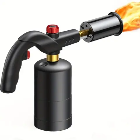 MT-905 Propane Blow Torch Gun Adjustable Flame for Steak Searing BBQ Crème Brûlée Metal Brass Kitchen Torch (Tank Not Included)