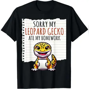 Sorry My Leopard Gecko Ate My Homework - Leopard Gecko Gifts T-Shirt Relaxed Fit Cotton T-Shirt