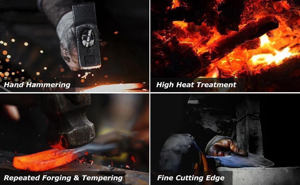 Kitchen Knife Set, Stainless Steel Japanese Damascus Pattern, Chef's Knife with Roll Bag, Professional Butcher Boning Meat Cleaver, High Carbon Steel